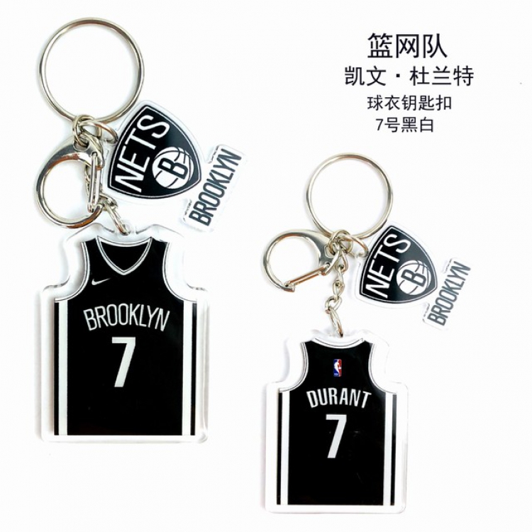 NBA Brooklyn Nets Kevin Durant Popular jerseys Keychain Pendant a set price for 5 pcs