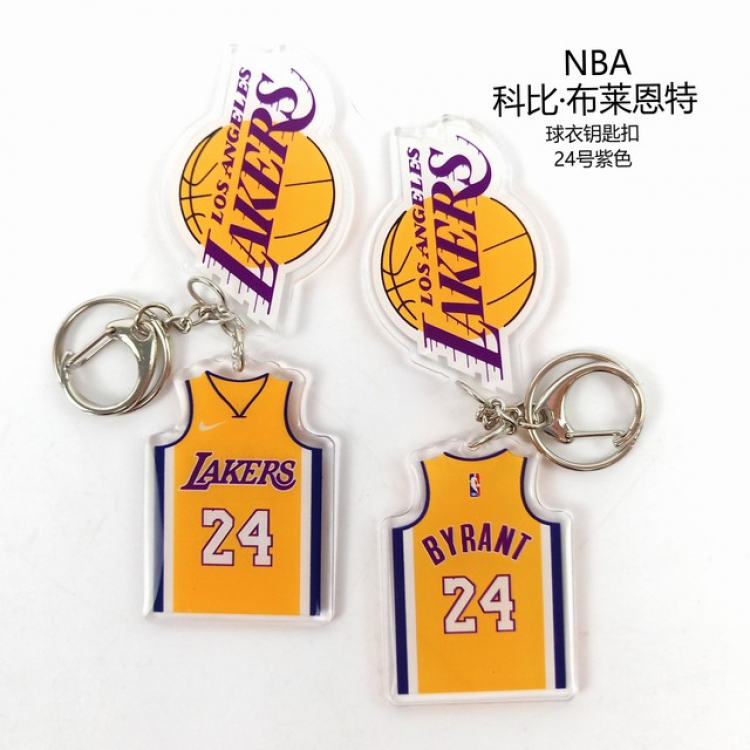 NBA Kobe Bean Bryant Popular jerseys Keychain Pendant a set price for 5 pcs