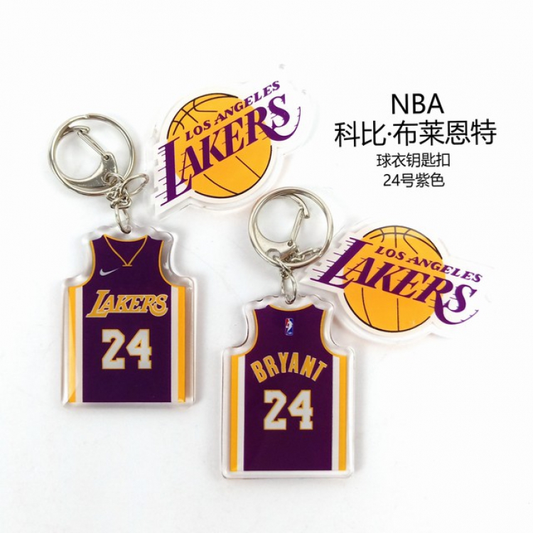 NBA Kobe Bean Bryant Popular jerseys Keychain Pendant a set price for 5 pcs