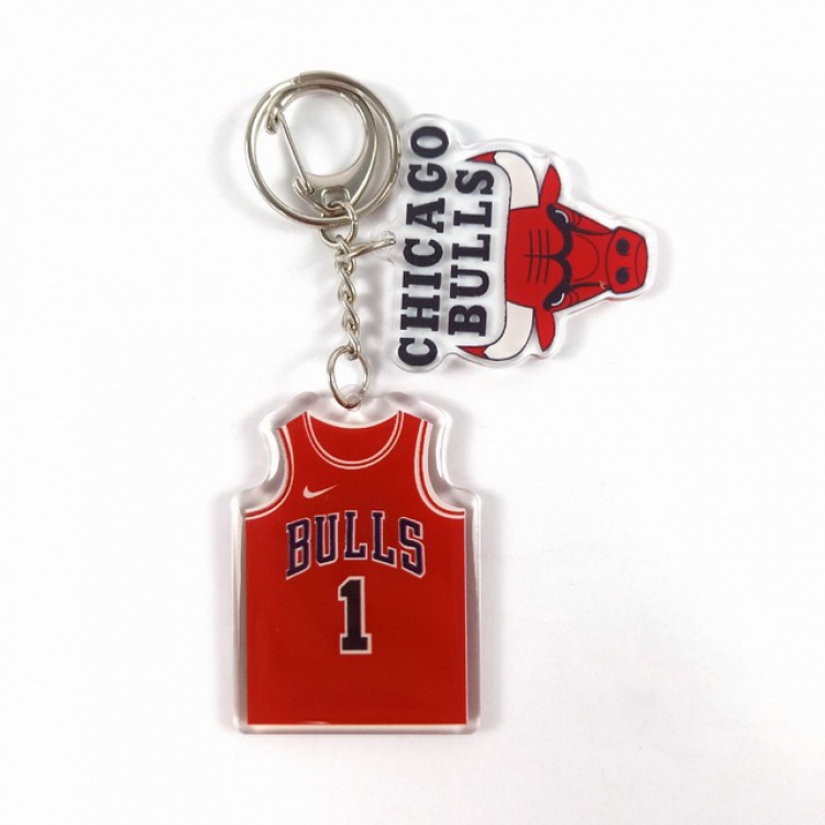 NBA Derrick Rose Popular jerseys Keychain Pendant a set price for 5 pcs