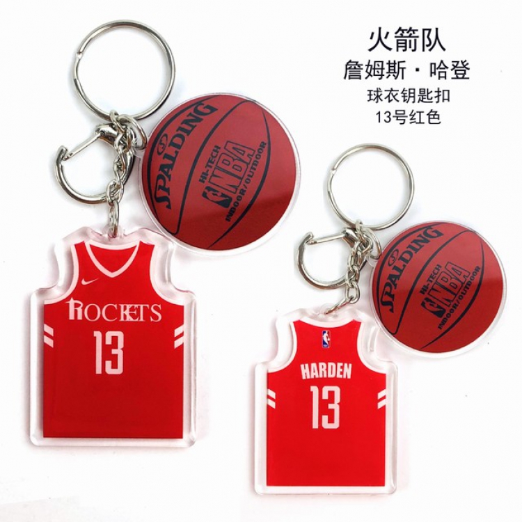 NBA James Harden Popular jerseys Keychain Pendant a set price for 5 pcs