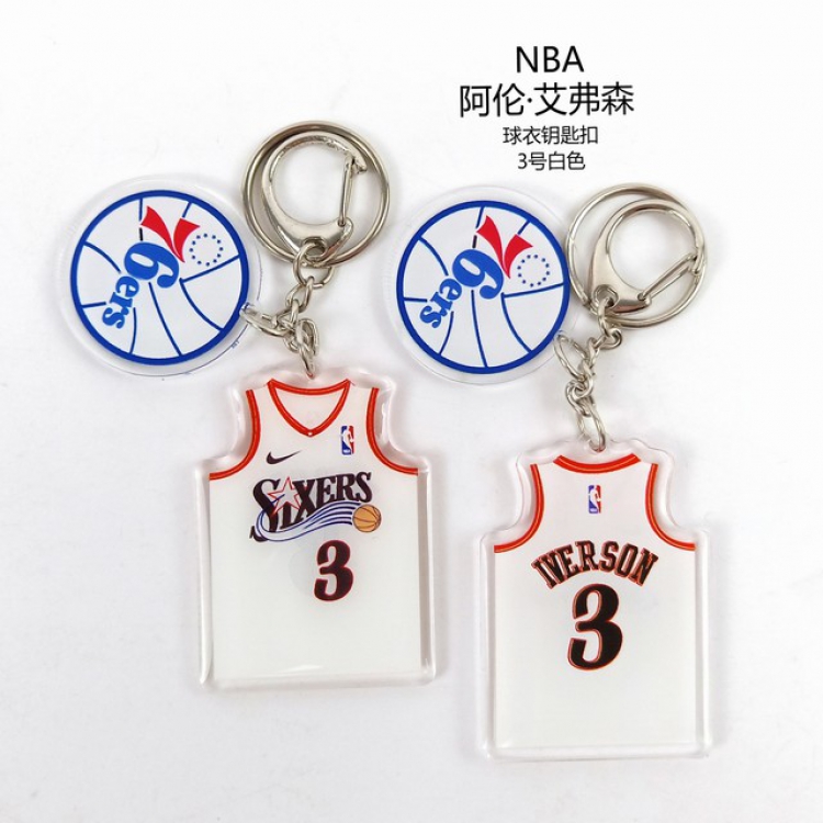 NBA Allen Iverson Popular jerseys Keychain Pendant a set price for 5 pcs