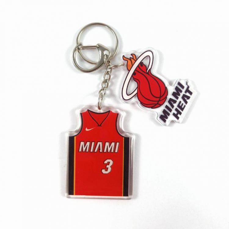 NBA Dwyane Wade Popular jerseys Keychain Pendant a set price for 5 pcs