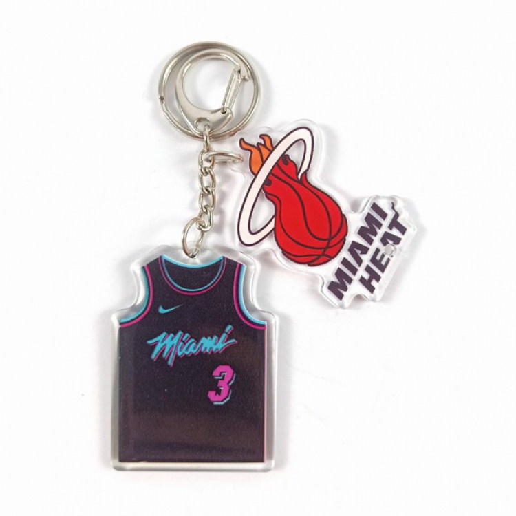 NBA Dwyane Wade Popular jerseys Keychain Pendant a set price for 5 pcs