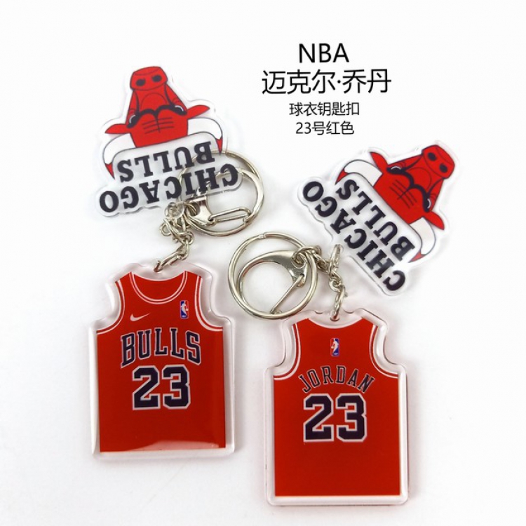NBA Michael Jordan Popular jerseys Keychain Pendant a set price for 5 pcs