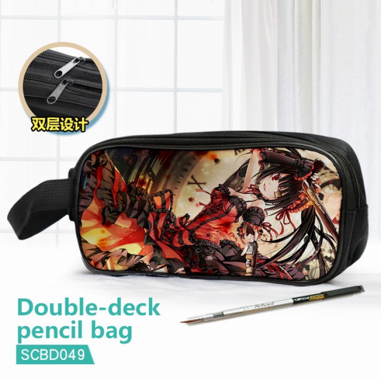 Date-A-Live Double waterproof pencil case 25X7X12CM-SCBD049