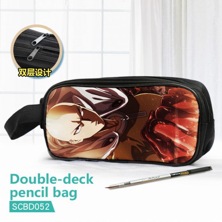 One Punch Man Double waterproof pencil case 25X7X12CM-SCBD052