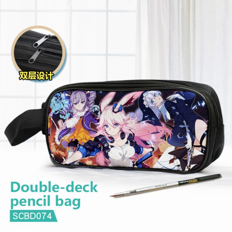 The End of School Double waterproof pencil case 25X7X12CM-SCBD074