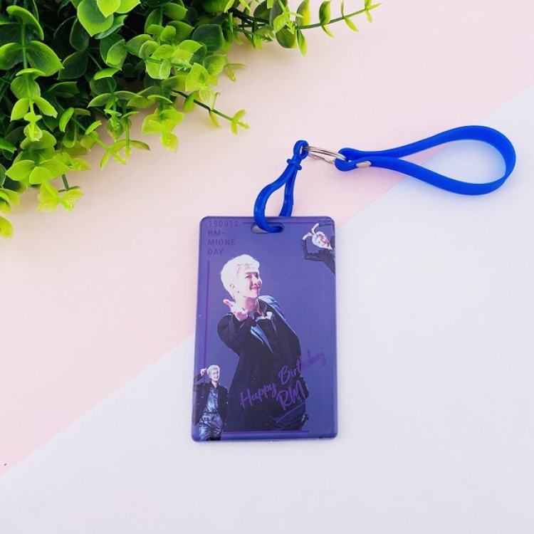 BTS Korean celebrity RM Transparent silicone lanyard card holder ID card holder 6.5X10.5CM 35G price for 5 pcs