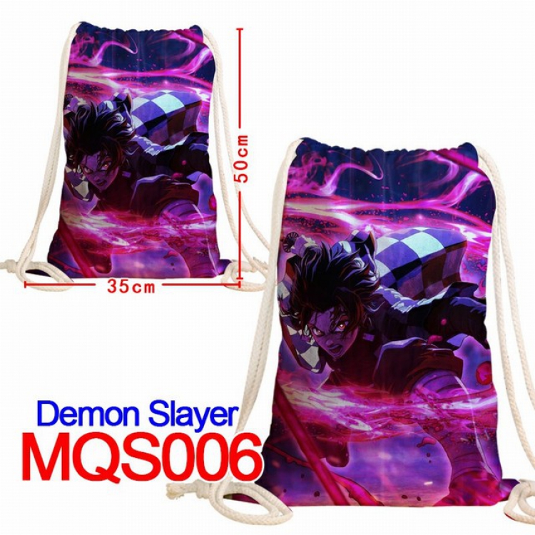 Demon Slayer Kimets Double-sided Full color Handbag Pocket 35X50CM MQS006