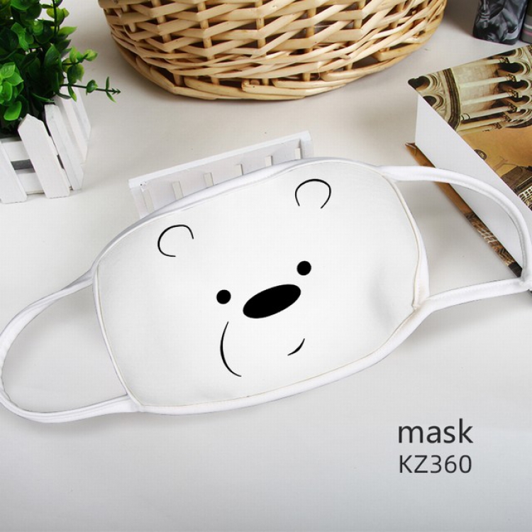 We Bare Bears Color printing Space cotton Mask price for 5 pcs KZ360