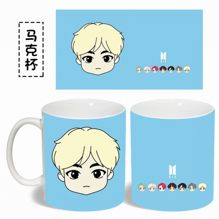 BTS JIN Q version color changing cup high 9.6CM diameter 8.3CM