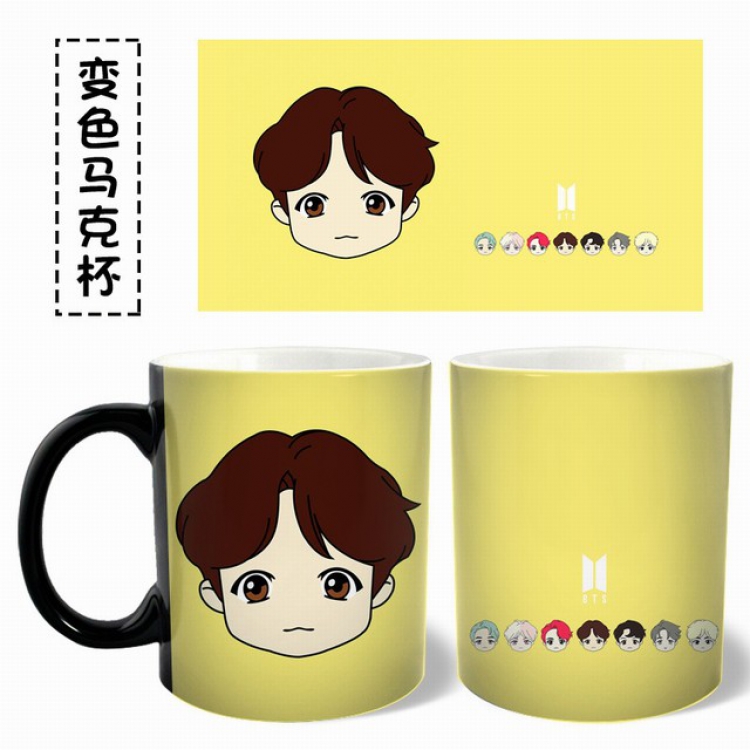 BTS J-HOPE Q version color changing cup high 9.6CM diameter 8.3CM