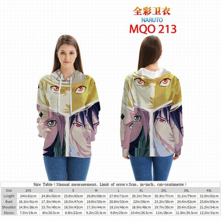 Naruto Full Color Patch pocket Sweatshirt Hoodie EUR SIZE 9 sizes from XXS to XXXXL MQO213