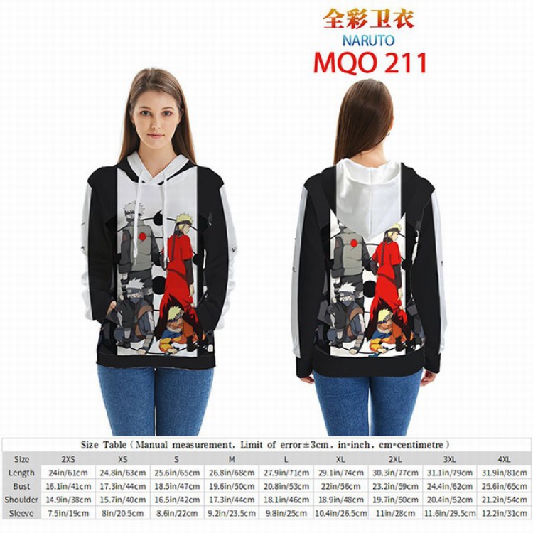 Naruto Full Color Patch pocket Sweatshirt Hoodie EUR SIZE 9 sizes from XXS to XXXXL MQO211