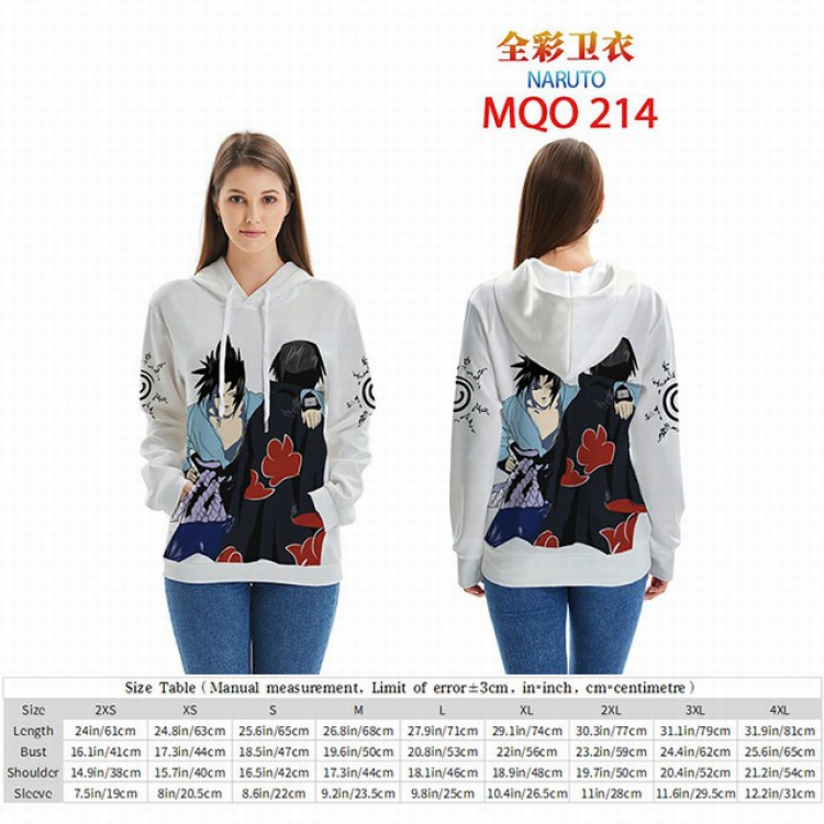 Naruto Full Color Patch pocket Sweatshirt Hoodie EUR SIZE 9 sizes from XXS to XXXXL MQO214