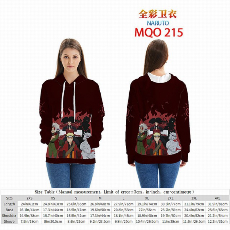 Naruto Full Color Patch pocket Sweatshirt Hoodie EUR SIZE 9 sizes from XXS to XXXXL MQO215