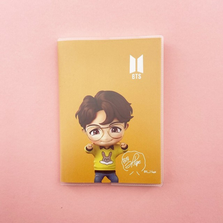 BTS Korean celebrity J-hope Cartoon notebook diary 9.5X13CM75G a set price for 5 pcs