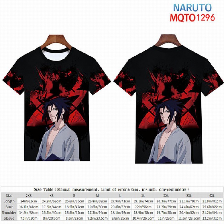 Naruto Full color short sleeve t-shirt 9 sizes from 2XS to 4XL MQTO-1296