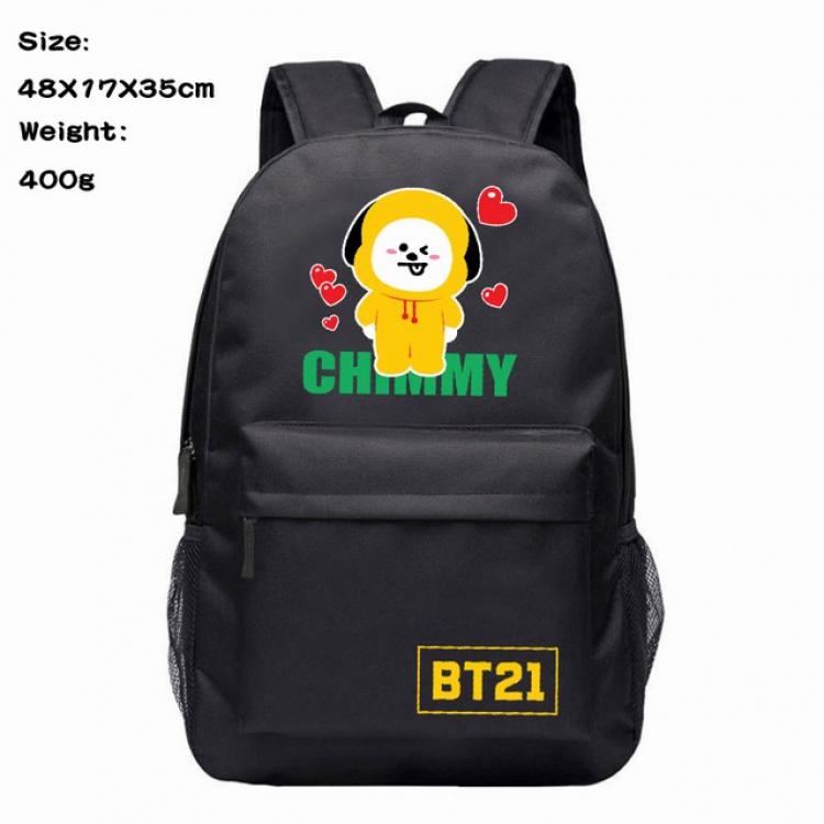 BTS Anime 600D Canvas Backpack 48X17X35CM 400G