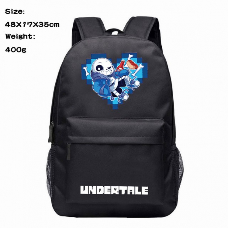 Undertale Sans Anime 600D Canvas Backpack 48X17X35CM 400G