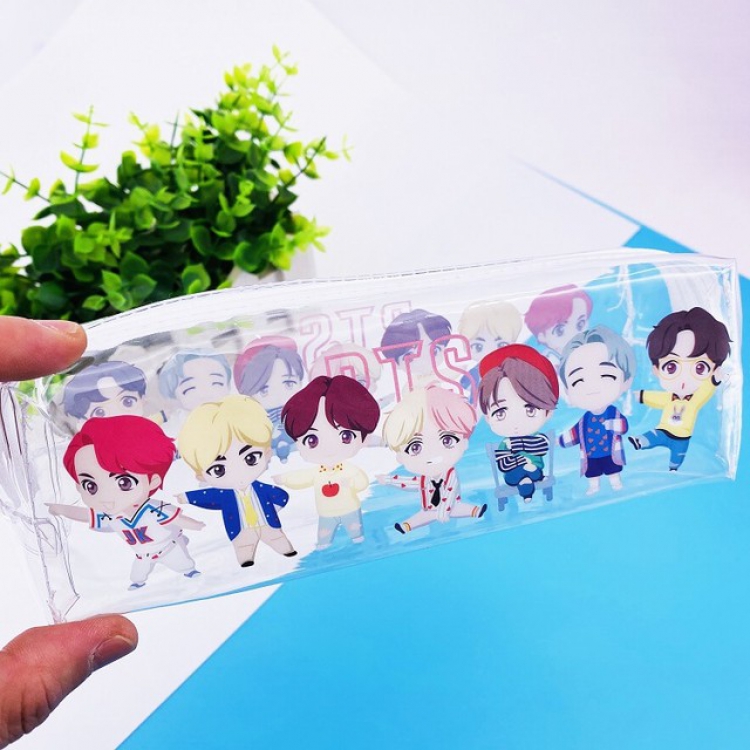 BTS Pencil case file bag storage bag 18X6.5X5.5CM 32G a set price for 5 pcs