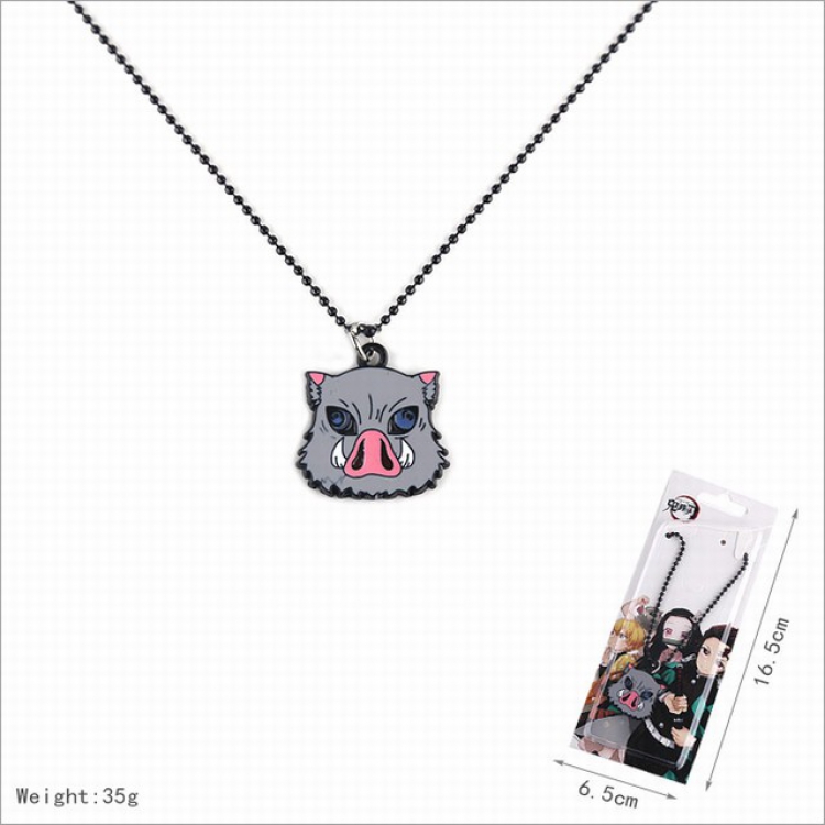 Demon Slayer Kimets Hashibira Inosuke Necklace pendant 16.5X6.5CM 35G