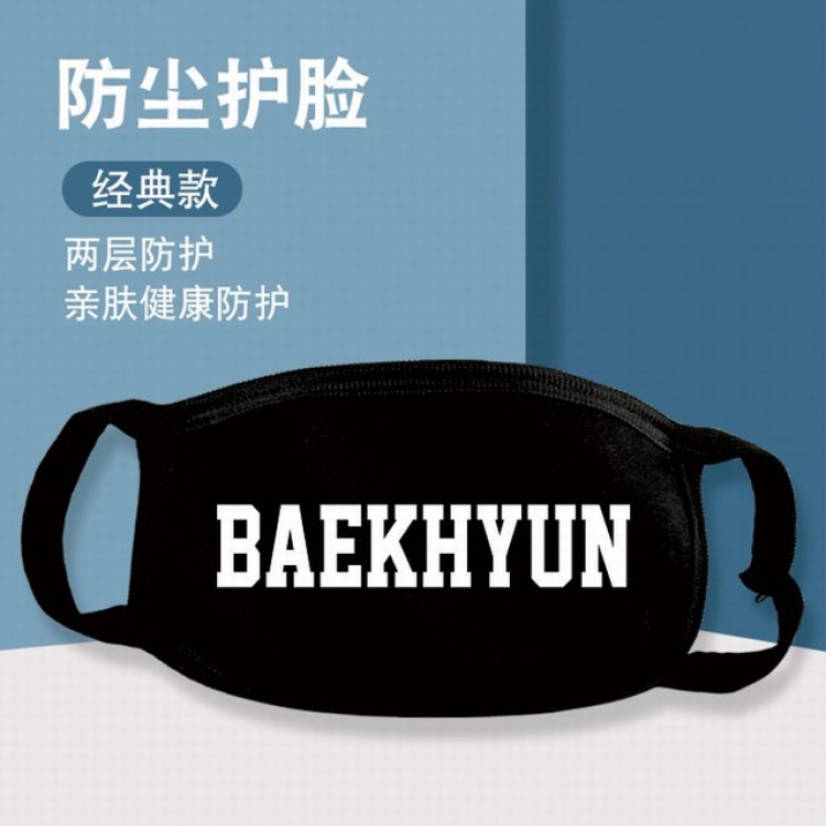 XKZ352-Super M BAEKHYUN Two-layer protective dust masks a set price for 10 pcs