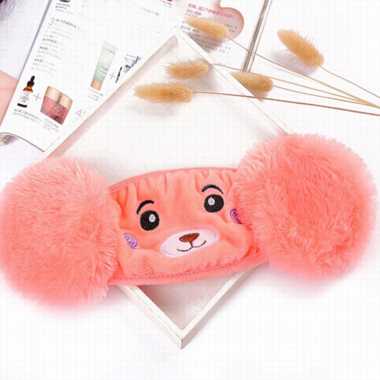 Cartoon female ear protection plush bear masks a set price for 5 pcs