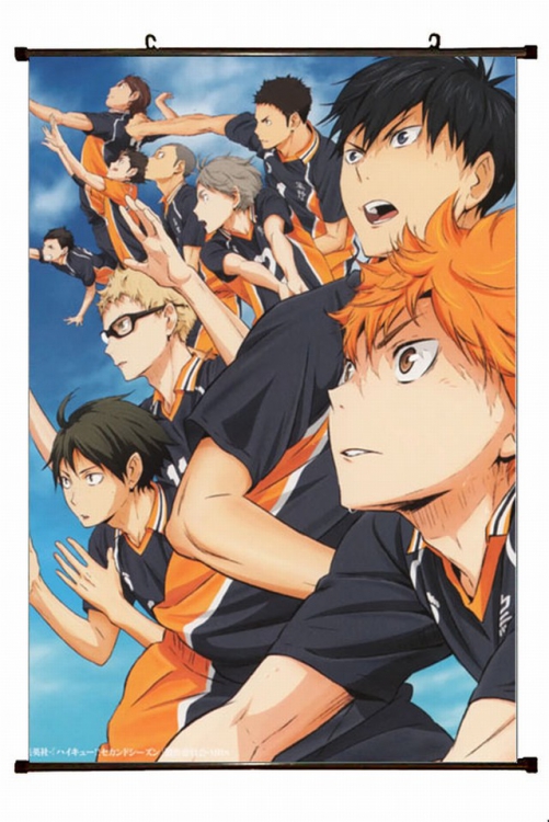 Haikyuu!! Plastic pole cloth painting Wall Scroll 60X90CM  p1-186