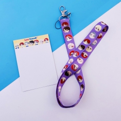 BTS purple Cartoon lanyard mob...