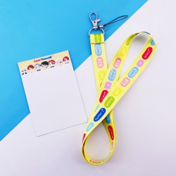 BTS yellow Cartoon lanyard mob...