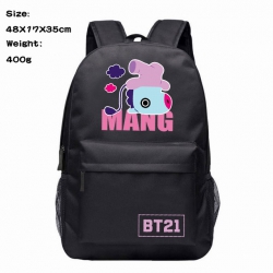 BTS Anime 600D Canvas Backpack...