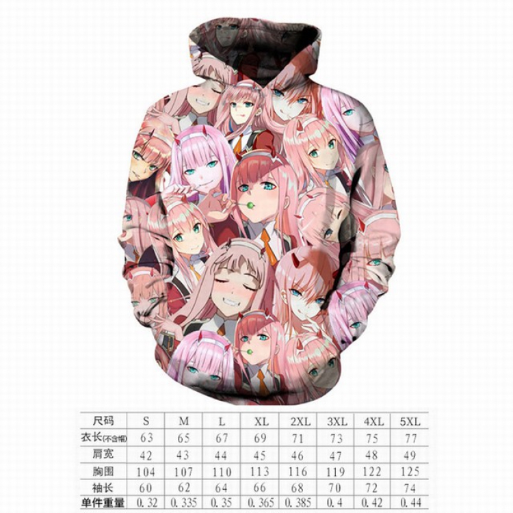 DARLING in the FRANXX Round neck pullover hat sweater S M L XL XXL XXXL XXXXL XXXXXL preorder 3days price for 2pcs