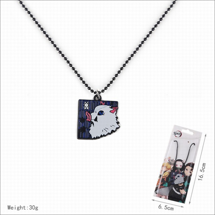 Demon Slayer Kimets Hashibira Inosuke Necklace pendant ornament 16.5X6.5CM 30G