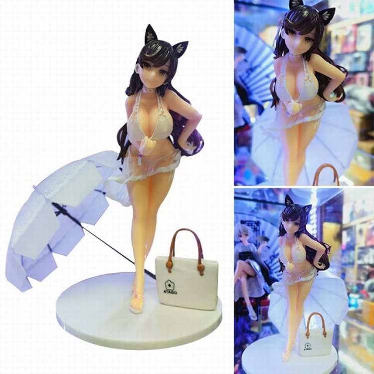 Azur Lane Sexy beauty girl with umbrella and bag Boxed Figure Decoration Model About 18CM  0.4KG