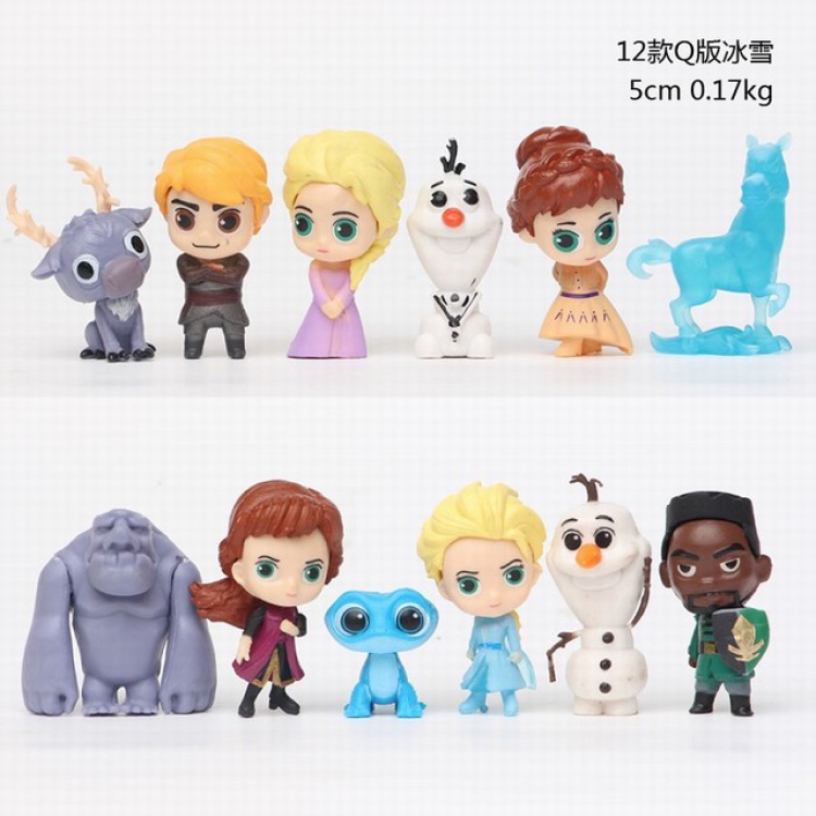 Q version Frozen a set of 12 Bagged Figure Decoration Model 5CM 0.17KG a box of 100 sets