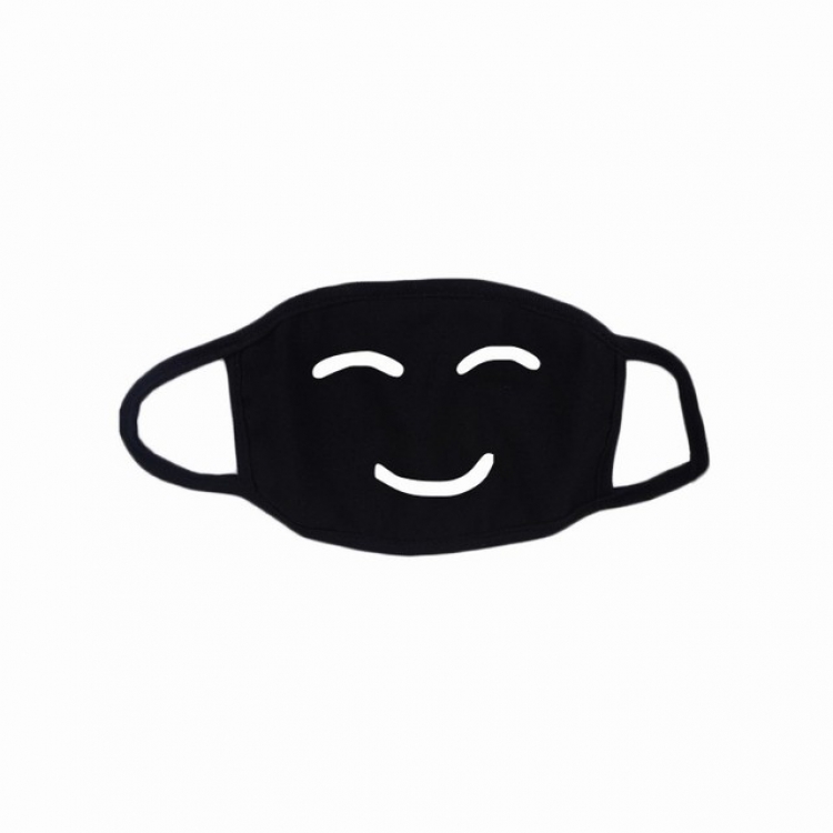 Personality facial expression white printed cotton masks a set price for 10 pcs