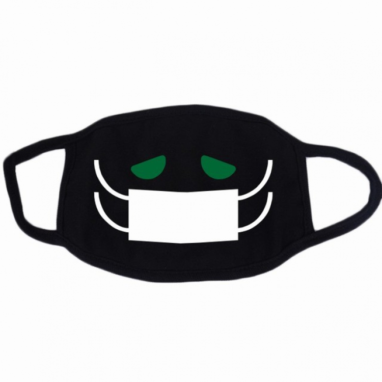 Personality facial expression Color printing Dustproof and breathable cotton masks a set price for 10 pcs