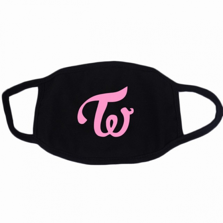 TWICE Color printing dustproof and breathable cotton masks a set price for 10 pcs