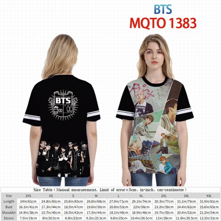 BTS Full color short sleeve t-shirt 9 sizes from 2XS to 4XL MQTO-1383