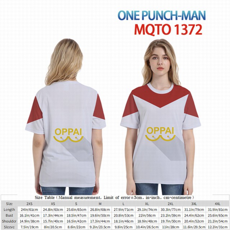 One Punch Man Full color short sleeve t-shirt 9 sizes from 2XS to 4XL MQTO-1372