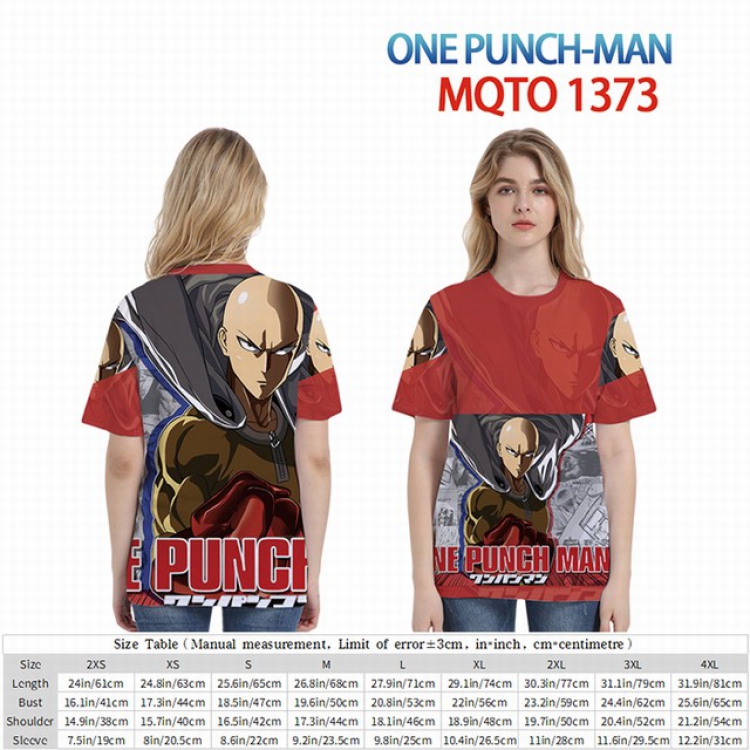 One Punch Man Full color short sleeve t-shirt 9 sizes from 2XS to 4XL MQTO-1373