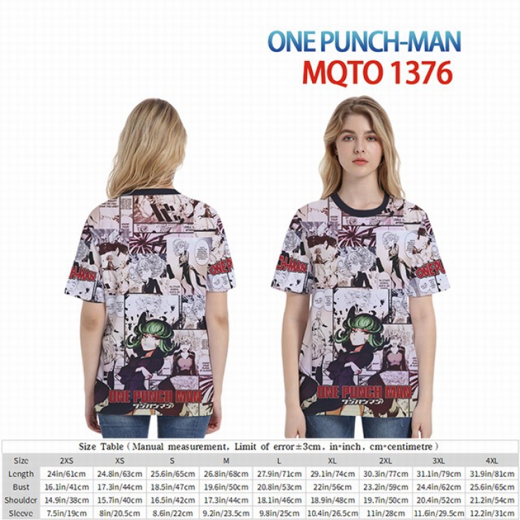One Punch Man Full color short sleeve t-shirt 9 sizes from 2XS to 4XL MQTO-1376
