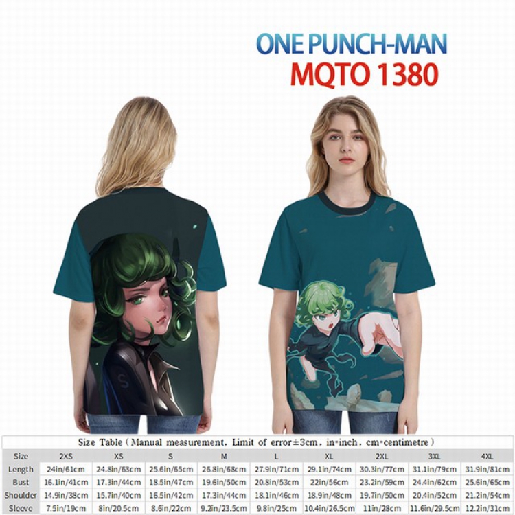 One Punch Man Full color short sleeve t-shirt 9 sizes from 2XS to 4XL MQTO-1380