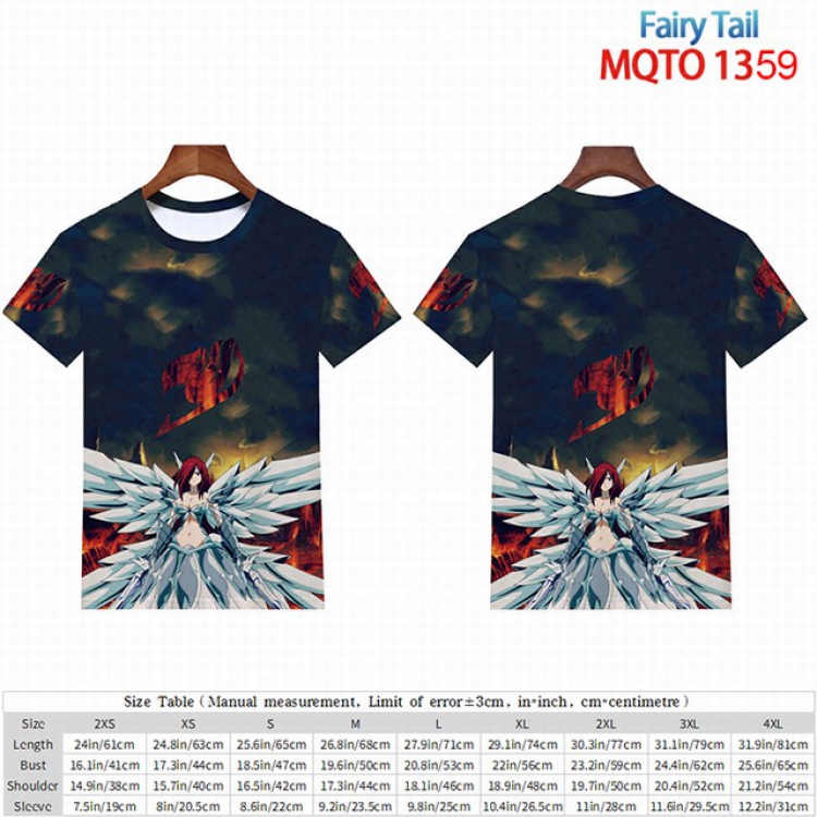 Fairy tail Full color short sleeve t-shirt 9 sizes from 2XS to 4XL MQTO-1359