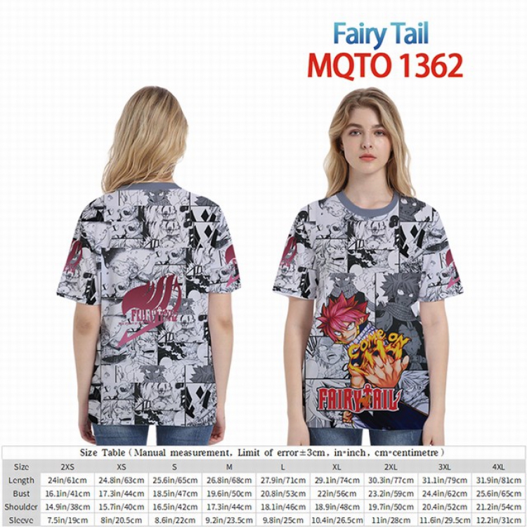 Fairy tail Full color short sleeve t-shirt 9 sizes from 2XS to 4XL MQTO-1362