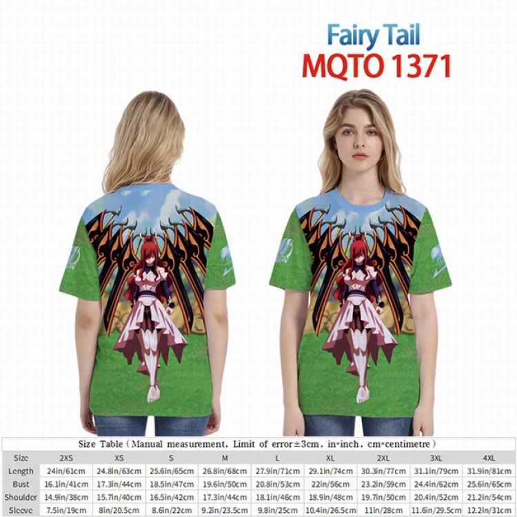 Fairy tail Full color short sleeve t-shirt 9 sizes from 2XS to 4XL MQTO-1371