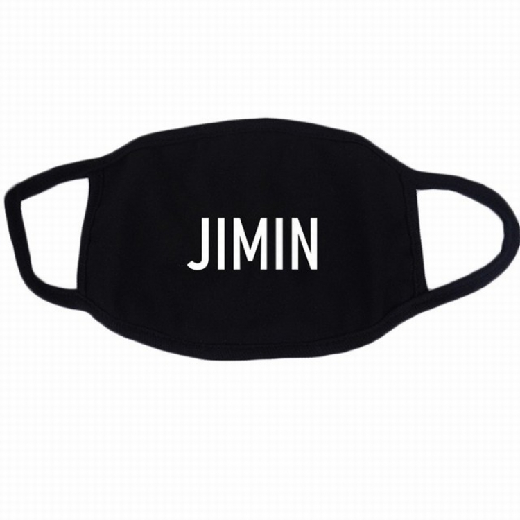 BTS JIMIN white printed cotton masks a set price for 10 pcs