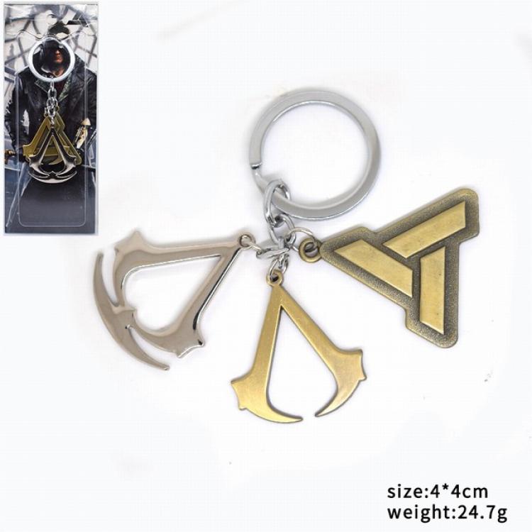 Assassin Creed Golde Keychain pendant 4X4CM 24.7G